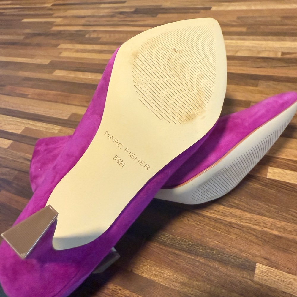 Marc Fisher Bold Purple Heels
